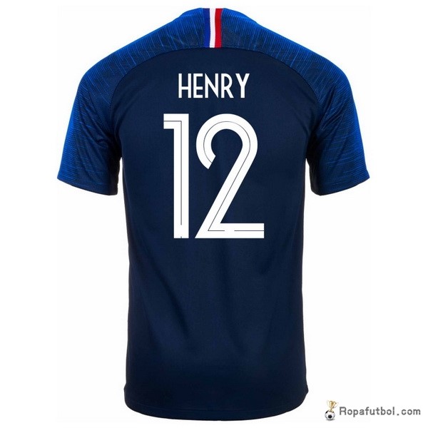 Camiseta Francia Replica Primera Ropa Henry 2018 Azul